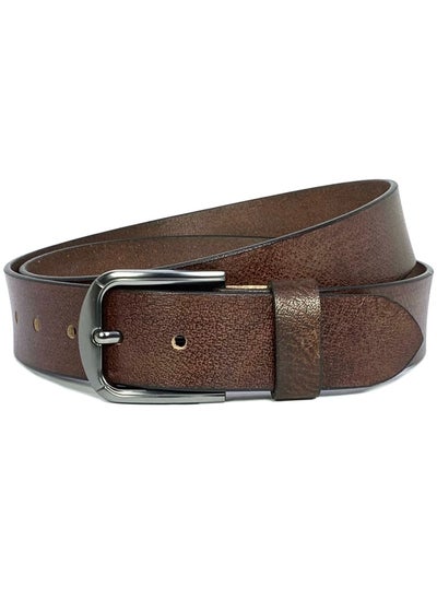 Buy Classic Milano Genuine Leather Belt for Men - Semi-Casual & Party Wear Belt for Jeans, Casual Outfits, and Gifts - Brown Men’s Belt in UAE