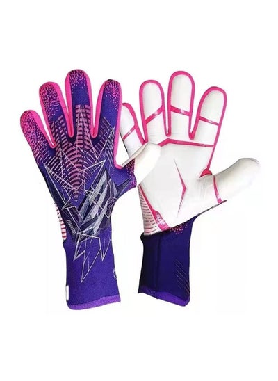 اشتري Soccer Goalkeeper Gloves, Youth Adult Soccer Goalkeeper Gloves, High Performance Goalkeeper Gloves, Breathable Soccer Gloves, 4+3mm Super Grip, For Toughest Saves, Training And Matches في السعودية