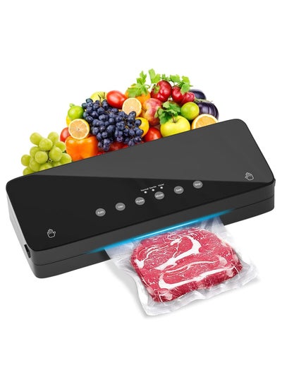 Buy Vacuum Sealer Machine，Food Vacuum Sealer for Food Saver, Dry & Moist Sealer Machine with Air Sealing System, Automatic Food Sealer with 10 Vacuum Seal Bags & 1 Air Suction Hose in UAE