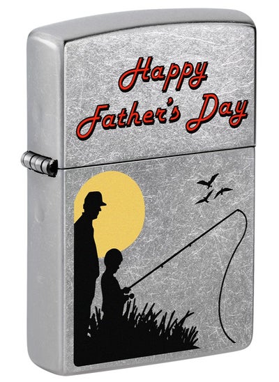 اشتري Zippo CI418848 207 Father's Day Street Chrome Windproof Lighter في الامارات