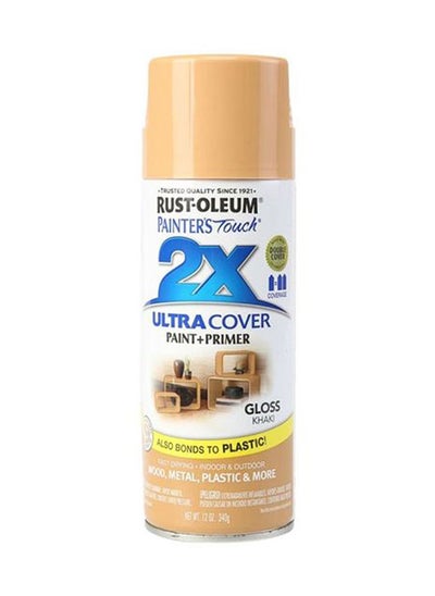 اشتري Rustoleum Painter'S Touch 2X Ultra Cover Gloss Spray Paint, Khaki في الامارات