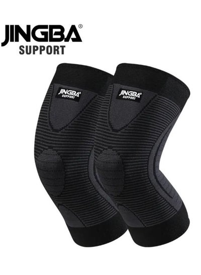 اشتري Pack Of 2 High Elastic Compression Knee Brace Pad For Running, Basketball, Arthritis, Joint Pain Relief, Injury Recovery في الامارات