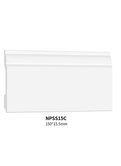 اشتري نعلات من مادة البوليسترين PS Skirting Board - مقاس 15*1.5*240 سم - كرتون في السعودية