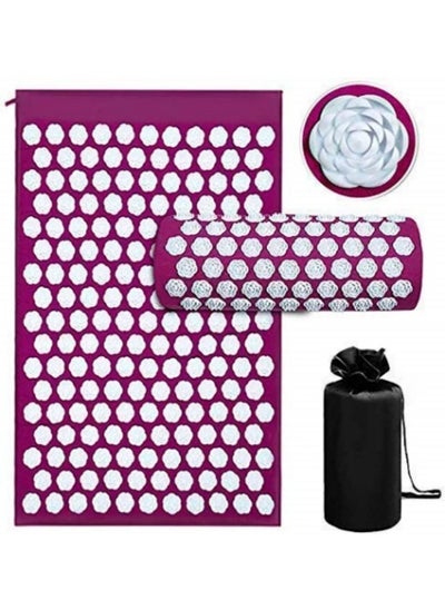 Buy Full Body Massager Acupressure Mat Whole Body Pillow Back Legs Pain Relief Tool in UAE