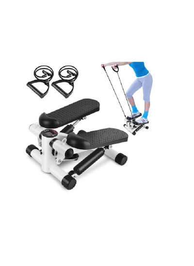 Buy Mini Fitness Twist Stepper Electronic Display Home Exercise Equipment with Resistance Bands in Saudi Arabia