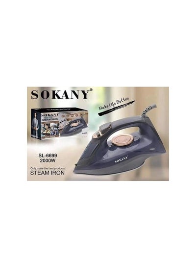 Buy Steam Iron With Ceramic Soleplate - 2200W - (SL-6699) in Egypt