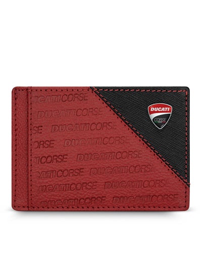 Buy Ducati Corse Trionfo Red Genuine Leather Card Holder For Men - DTLGD2200302 in UAE