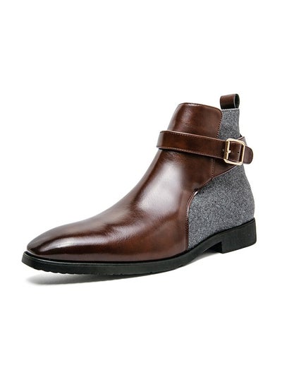 اشتري New Men's Casual Leather Boots في الامارات