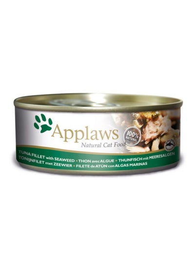 اشتري Applaws Natural Tuna Fillet with Seaweed Wet Cat Food 156G pack of 6 في الامارات