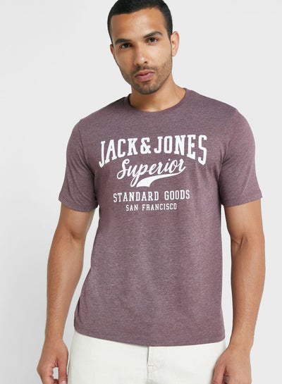 Buy Slogan Crew Neck T-Shirt in UAE