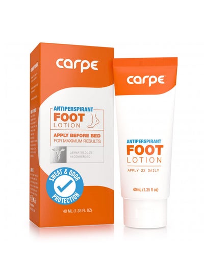 Buy Carpe Antiperspirant Foot Lotion, A dermatologist-recommended solution to stop sweaty, smelly feet, Helps prevent blisters, Great for hyperhidrosis in UAE