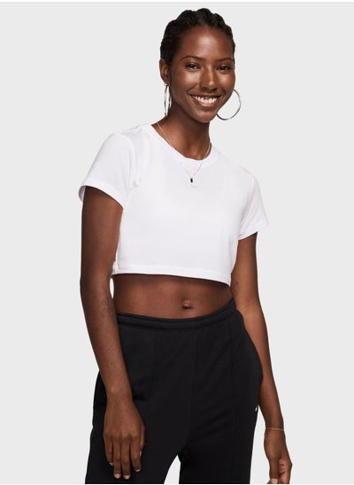 Buy Nsw Knitted Cropped T-Shirt in UAE