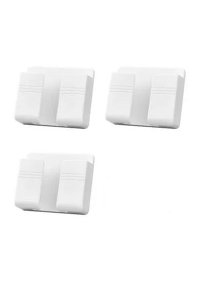 Buy 3PCS Wall Mount Phone Holder with Adhesive, Phone Charger Stand, Damage-Free Charging Dock, Remote Control Storage Box for Bedroom, Kitchen, Bathroom Insecticide, Office and More in UAE