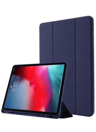 Buy New iPad Air 13 Inch Case M2 2024 with Pencil Holder, Smart iPad Case [Support Pencil Pro and Pencil(USB-C)], Support Touch ID and Auto Wake/Sleep (Navy Blue) in Egypt