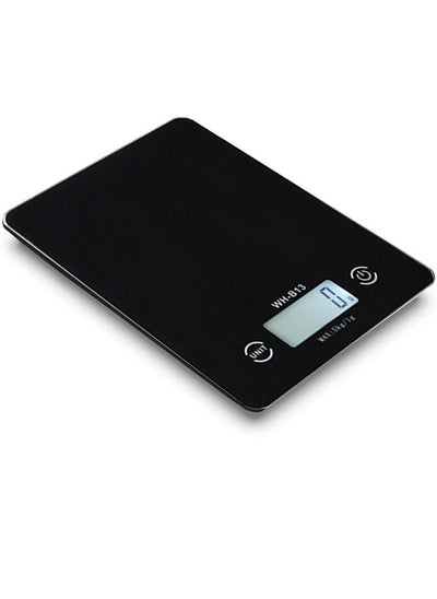 Buy Digital Toughened Glass Kitchen Scale 5kg Food Scale Ultra Slim Lcd Display Kitchen Mesuring Tool for Baking and Cooking Black Portable in Saudi Arabia