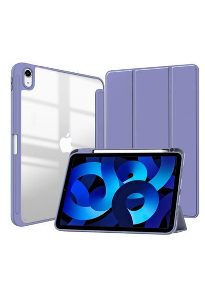 Buy Case for iPad 10th Generation 10.9 Inch 2022 Shockproof Cover with Clear Transparent Back Shell with Pencil Holder, Auto Sleep/Wake Cover in Saudi Arabia