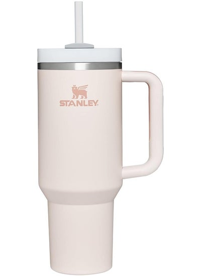 Buy Quencher H2.0 FlowState Stainless Steel Vacuum Insulated Tumbler with Lid and Straw for Water, Iced Tea or Coffee, Smoothie and More, Rose Quartz, 40 oz in UAE