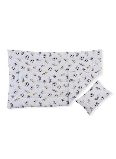 Buy 2 - Piece Football League Comforter Set 135X220Cm - White in UAE