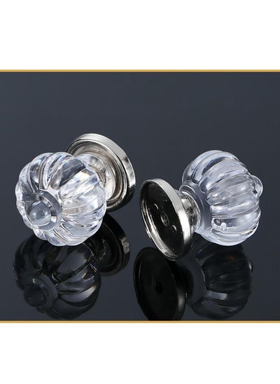 Buy 5pcs Wardrobe Knob Dresser Drawer Kitchen Door for Handles Diamond Drawers Handle Cupboard Bathroom Pull Bottom Acrylic Pulls or Clear Round Shaped Silver Transparent Room Kids in UAE