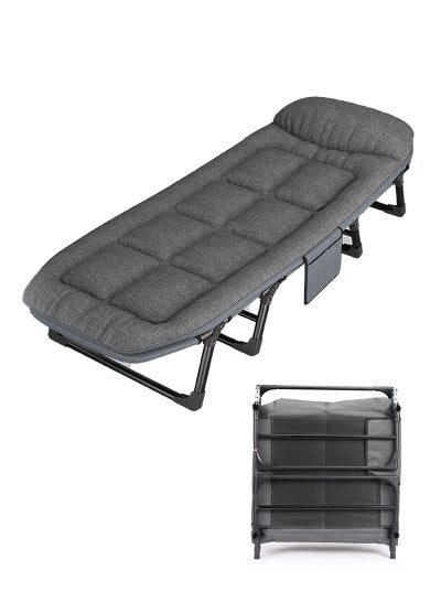 Buy Outdoor Camping Home Office Installation-Free Folding Bed, Suitable for Camping, Beach, Outdoor Activities, Comes with a Blanket in Saudi Arabia