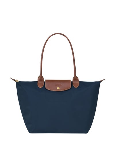 Buy women's large tote bag, handbag, shoulder bag, navy blue classic style Topic in Saudi Arabia