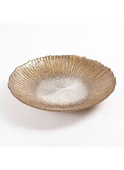 Buy Adam Decorative Bowl, Gold - 33x6 cm in UAE