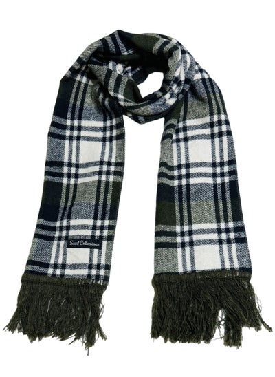 Buy Plaid Check/Carreau/Stripe Pattern Winter Scarf/Shawl/Wrap/Keffiyeh/Headscarf/Blanket For Men & Women - Small Size 30x150cm - P03 Navy Blue in Egypt