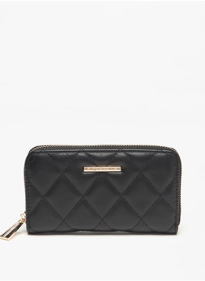 Buy Women Quilted Zip Around Wallet in Saudi Arabia