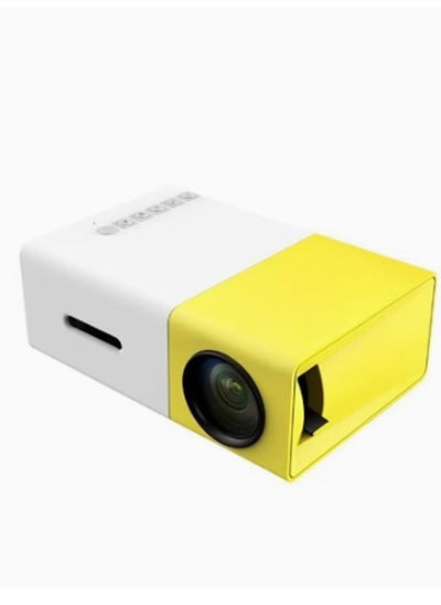 Buy YG300 Portable LED 400 Lumens Projector With Remote Control White/Yellow in UAE