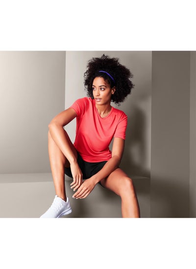 Buy Women Sportswear Fit Short Sleeve Outdoor Top, Orange in UAE