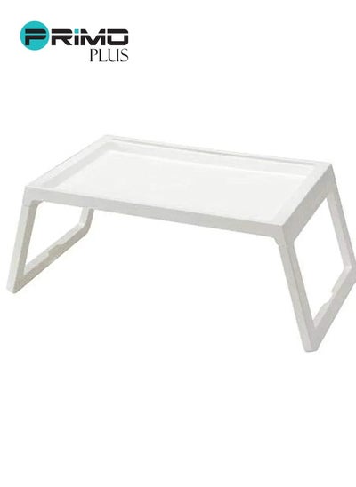 Buy Folding Laptop Table White 54.5x35.8x27.5cm in Saudi Arabia