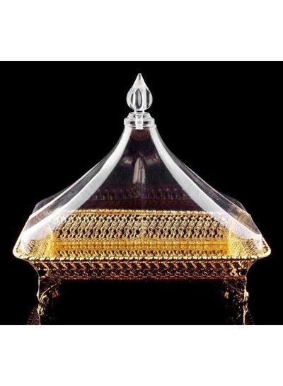 Buy Golden Rectangular Diamond Steel Cake Server 32.5 cm in UAE
