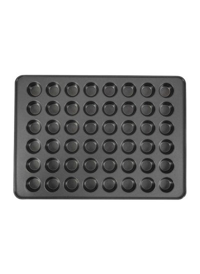 Buy 48-Cavities Mini Muffin Bakeware Pan Black 15x21inch in Saudi Arabia