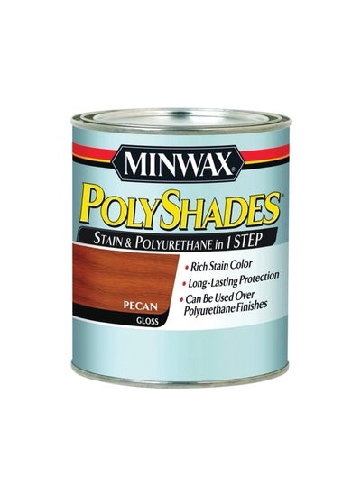 Buy Polyshades One Step Waterbased Polyurethane Stain Gloss Pecan 0.5pt 214204444 in Saudi Arabia