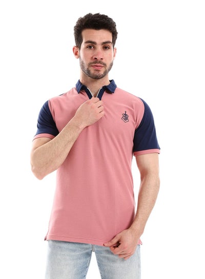 Buy Pique Polo Shirt With Classic Collar And Zipper in Egypt