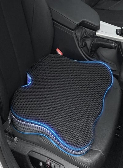 Buy Car Cushion Summer Honeycomb Memory Foam Monolithic Breathable Office Fart Cushion Four Seasons Universal Height Pad Non-Slip Sciatica Back Coccyx Tailbone Pain Relief Chair Pad for ,Black in Saudi Arabia