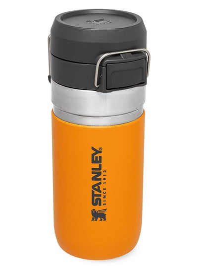 اشتري Quick Flip Water Bottle .47L / 16OZ Saffron – Leakproof | Stainless Steel Water Bottle | Push Button Locking Lid | BPA FREE | Cup Holder Compatible | Dishwasher safe | Lifetime Warranty في الامارات