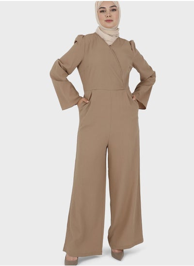 Buy Wide Leg Pocket Detail Jumpsuit in UAE