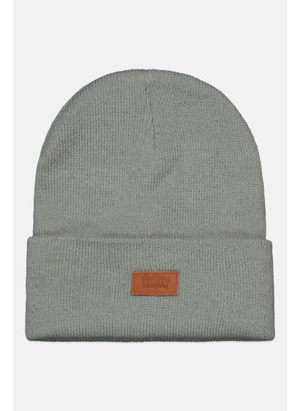 Buy Men Brand Logo Knit Beanie, Sage Green in Saudi Arabia