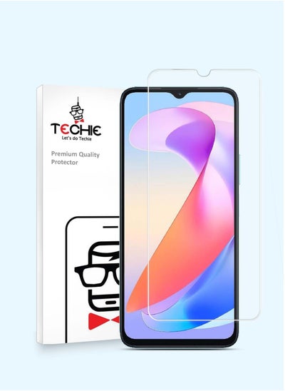 Buy HD Tempered Glass Screen Protector for Honor X5 Plus - Anti Reflection Anti Bubbles 9H Hardness 0.33 mm Rounded Edges Easy Installation in Saudi Arabia