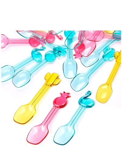 اشتري Mini Plastic Shovel Spoons, Kids Reusable Colorful Gelato for Sampling Tasting Taste Testing Frozen Desserts Ice Cream Cereal Yogurt Cake Pie (36PCs) في الامارات