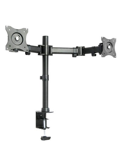 اشتري Dual LCD Monitor Desk Mount Adjustable Bracket Black في السعودية