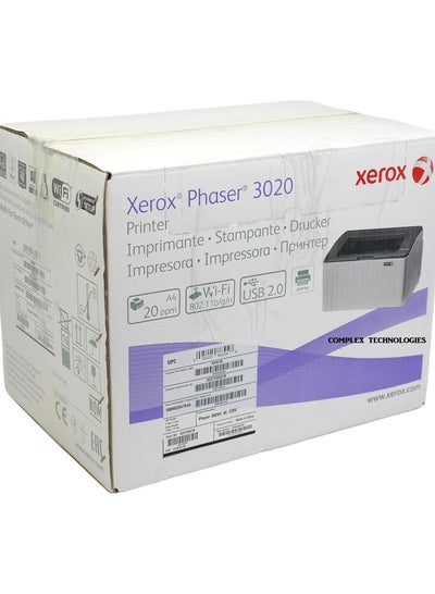 Buy Xerox Phaser 3020 Laser B/W  Printer With WiFi Function Print Speed	Up To 20 ppm in UAE