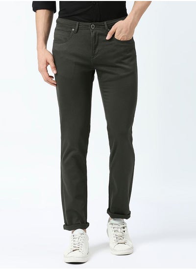 Buy Mid Rise Jeans with Button Closure in Saudi Arabia