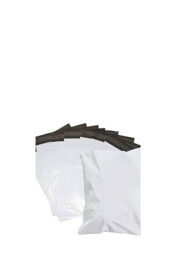 اشتري White Poly Mailers Bag, 32 x 45 cm Adhesive Self-seal Shipping Bags, 100 Pack Envelopes for Packaging Delivery Posting Parcel Postals Clothes في الامارات