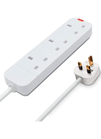 Buy 3m Power Extension Cord with Surge Protector 3 Power Sockets, 3 Meter Power Strip, Extension Lead in Saudi Arabia