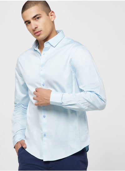 Buy Solid Slim Fit Full Sleeve Casual Shirt in UAE