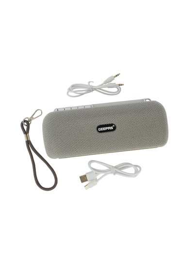 Buy Geepas Rechargeable Bluetooth Speaker GMS11172, Bluetooth, TWS Function and FM Radio, Lightweight and Portable Design, Hands-Free Calling, Grey, 2 Years Warranty in UAE