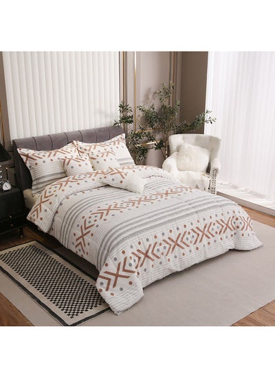 Buy Mersin Jacquard 7-Piece King Biab Comforter Set 240 x 220 cm in UAE