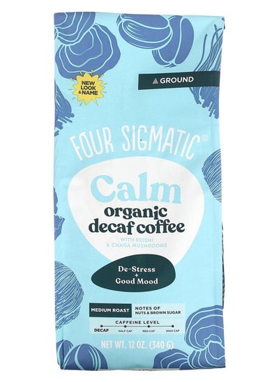 اشتري Calm Organic Coffee with Reishi & Chaga  Mushrooms Ground Medium Roast Decaf  12 oz (340 g) في الامارات